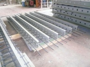 Photo of FRP Mold Panel for Concrete deck Under Construction
